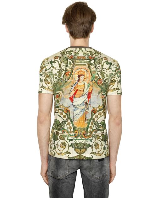 dolce gabbana t shirt with madonna printing|dolce & gabbana shirt men's.